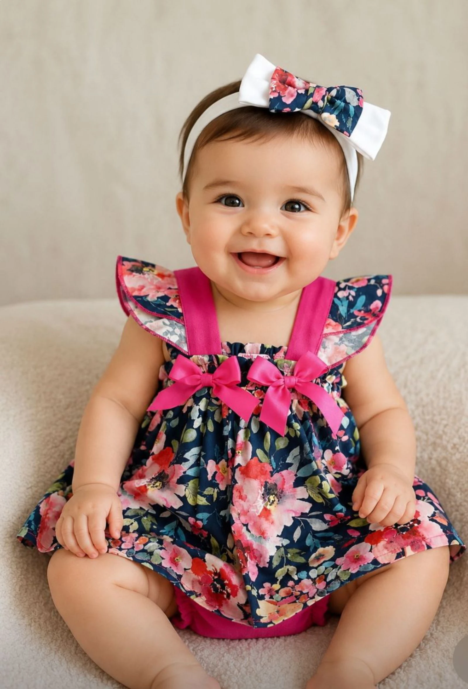 Vestido/Jesusito floral 6-9 meses – photo 2